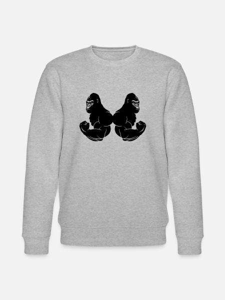 Gorillas Strong - Stanley/Stella CHANGER Unisex Organic Sweatshirt - heather grey