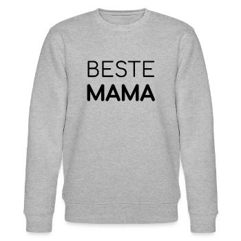 Beste Mama - Stanley/Stella Unisex Bio-Sweatshirt CHANGER  - Grau meliert - Vorne - Nik (191cm) & Marisol (170cm)