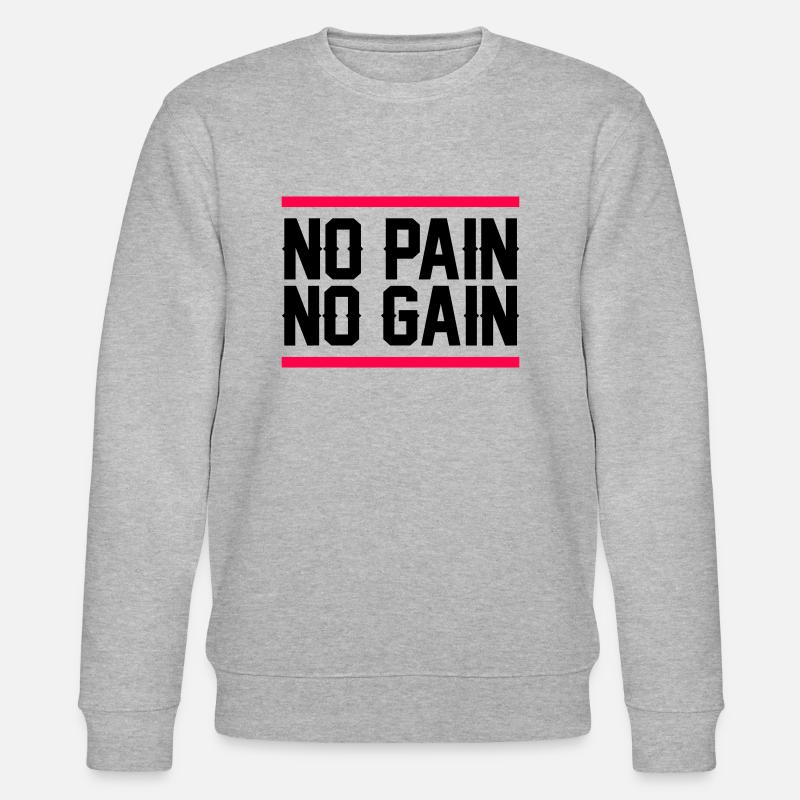 no pain no gain - Stanley/Stella Unisex Bio-Sweatshirt CHANGER  - Grau meliert