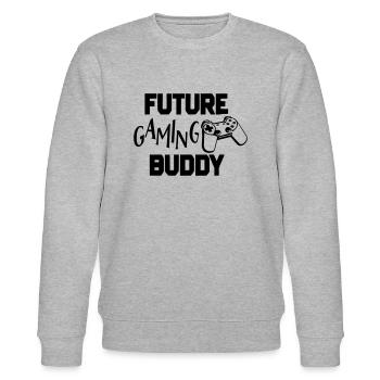 zukünftiger Gaming-Kumpel - Stanley/Stella Unisex Bio-Sweatshirt CHANGER  - Grau meliert - Vorne - Nik (191cm) & Marisol (170cm)