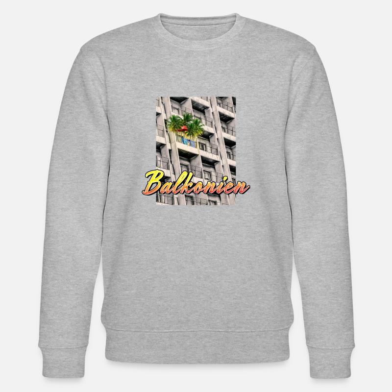 Urlaub auf Balkonien 🌴😎 - Stanley/Stella Unisex Bio-Sweatshirt CHANGER - Grau meliert