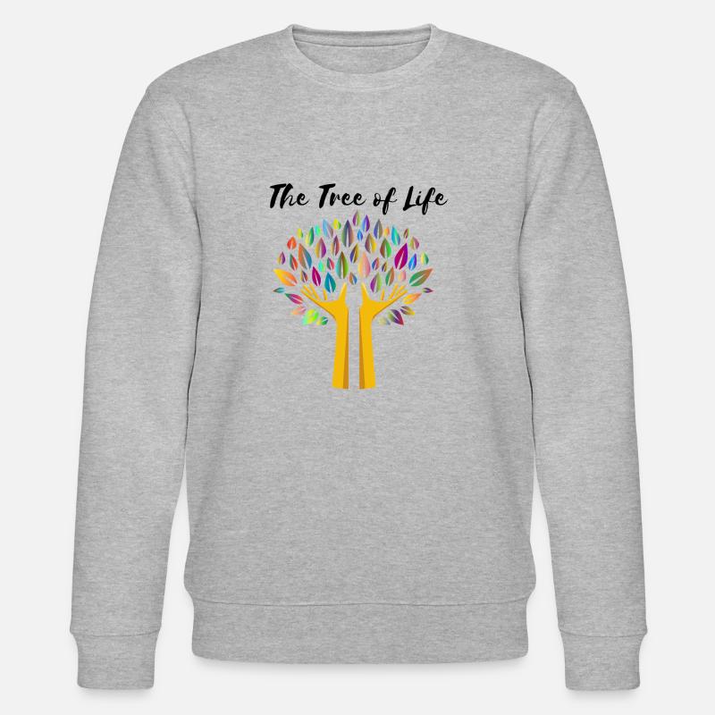 Der Baum des Lebens - Stanley/Stella Unisex Bio-Sweatshirt CHANGER  - Grau meliert