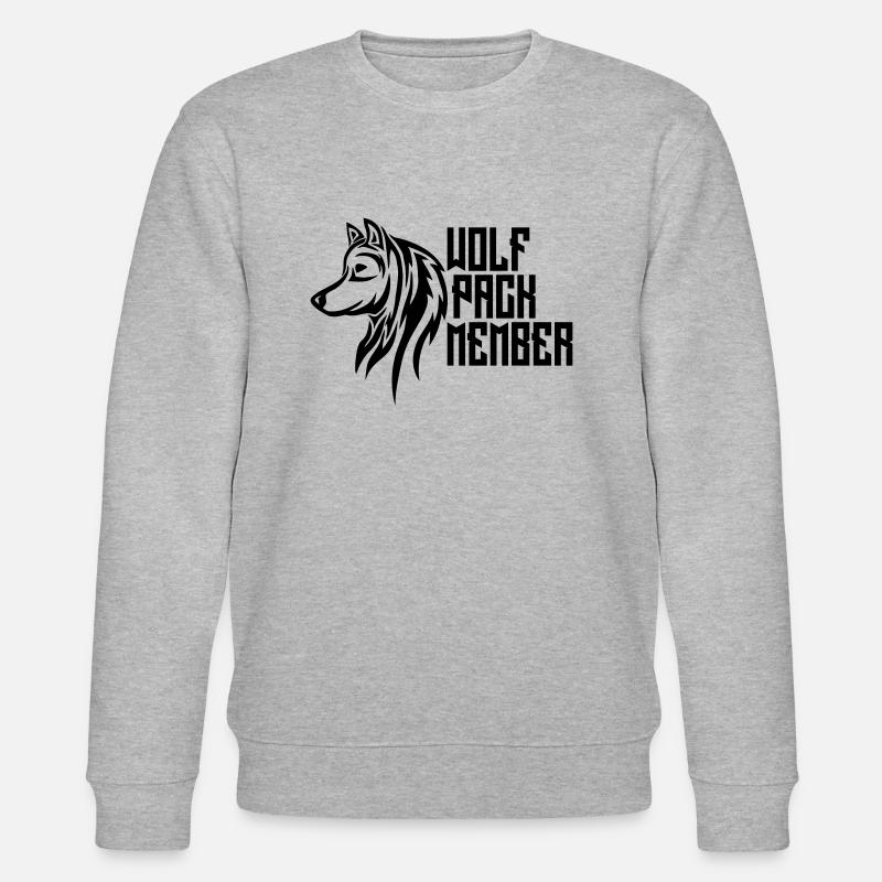 Wolf Pack Member - Stanley/Stella Unisex Bio-Sweatshirt CHANGER  - Grau meliert