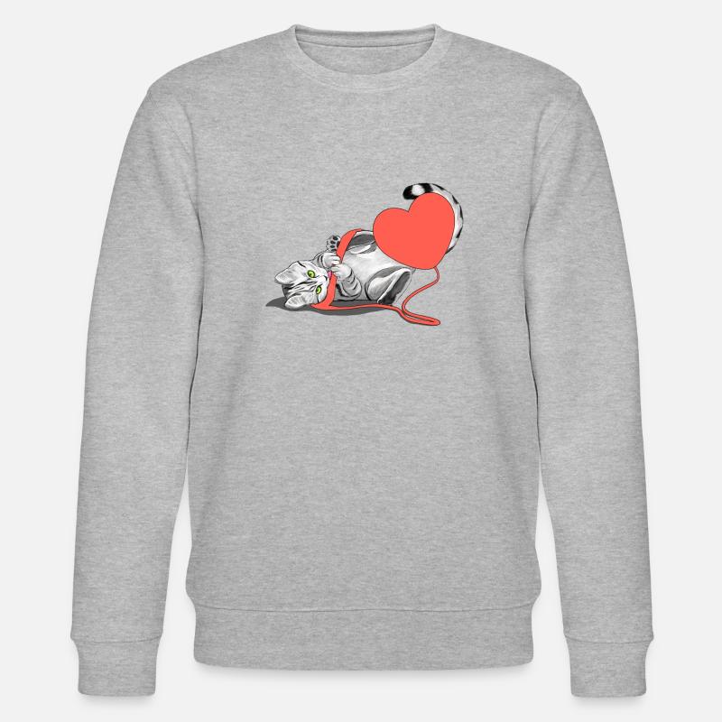 Amour de chat - Sweat bio CHANGER Stanley/Stella Unisexe - gris chiné