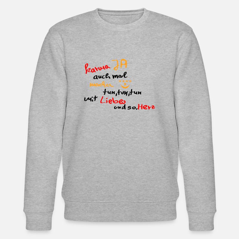 Karma Ja mal machen - Stanley/Stella Unisex Bio-Sweatshirt CHANGER  - Grau meliert
