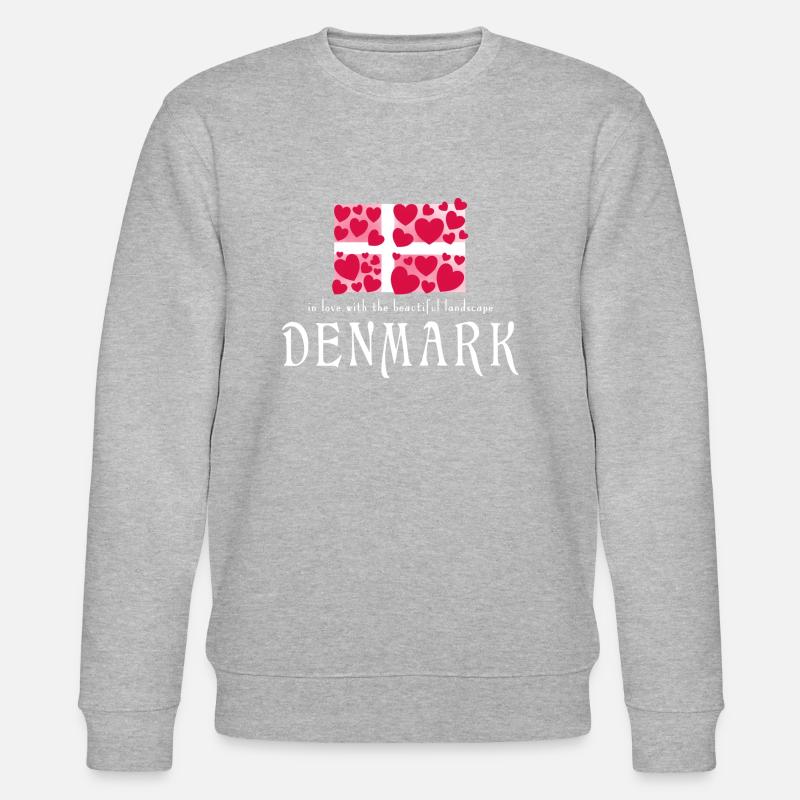 Denmark Dänemark Danmark - Stanley/Stella Unisex Bio-Sweatshirt CHANGER  - Grau meliert