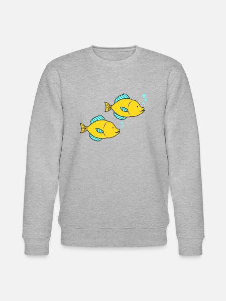 Pisces Comic - Stanley/Stella CHANGER Unisex Organic Sweatshirt - heather grey