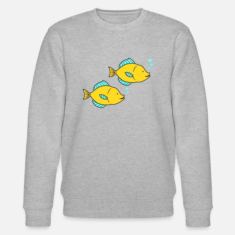 Pisces Comic - Stanley/Stella CHANGER Unisex Organic Sweatshirt - heather grey