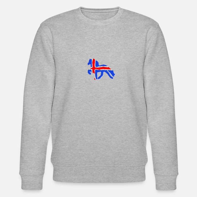Isländer+Flagge - Stanley/Stella Unisex Bio-Sweatshirt CHANGER  - Grau meliert