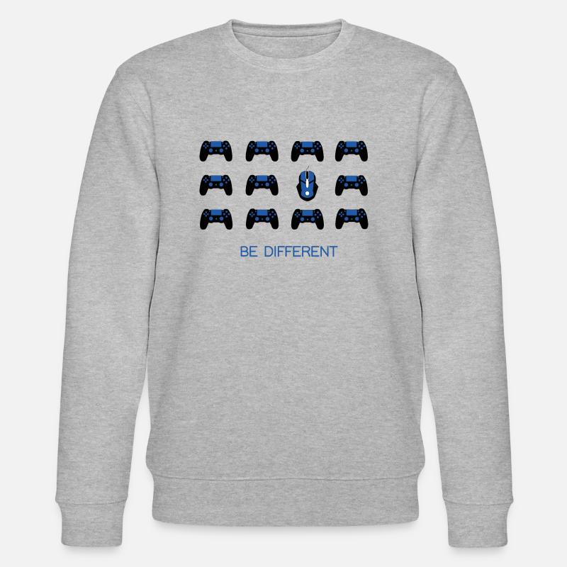 BLAU SCHWARZ - BE DIFFERENT - Stanley/Stella Unisex Bio-Sweatshirt CHANGER  - Grau meliert