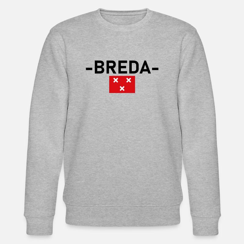 BREDA, texte avec drapeau - Sweat bio CHANGER Stanley/Stella Unisexe - gris chiné