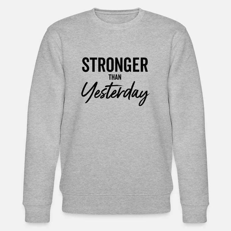 Stärker als gestern - Stanley/Stella Unisex Bio-Sweatshirt CHANGER  - Grau meliert
