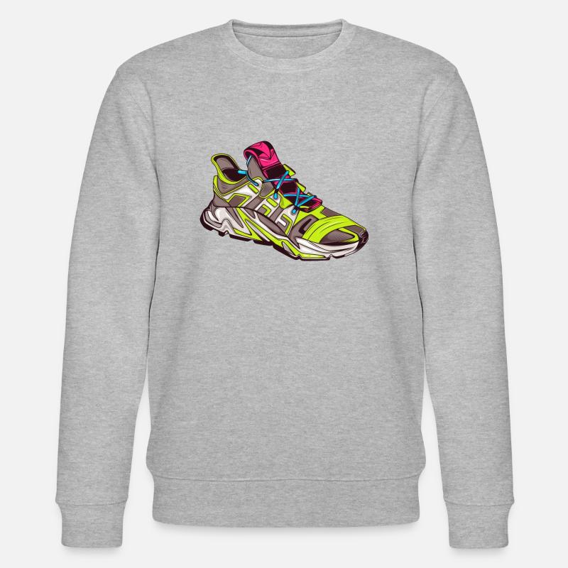 Modern sneaker illustration - Sweat bio CHANGER Stanley/Stella Unisexe - gris chiné