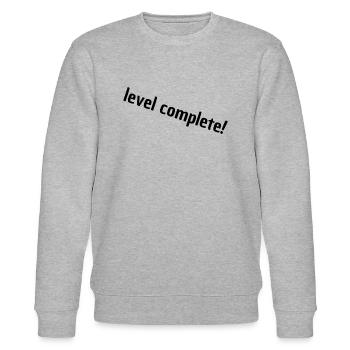 level complete - Stanley/Stella Unisex Bio-Sweatshirt CHANGER  - Grau meliert - Vorne - Nik (191cm) & Marisol (170cm)