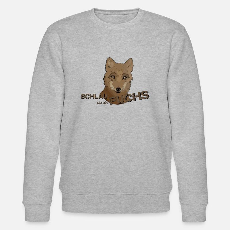 Fuchs schlauer Fuchs schlau schlauer wie ein Fuchs - Stanley/Stella Unisex Bio-Sweatshirt CHANGER  - Grau meliert