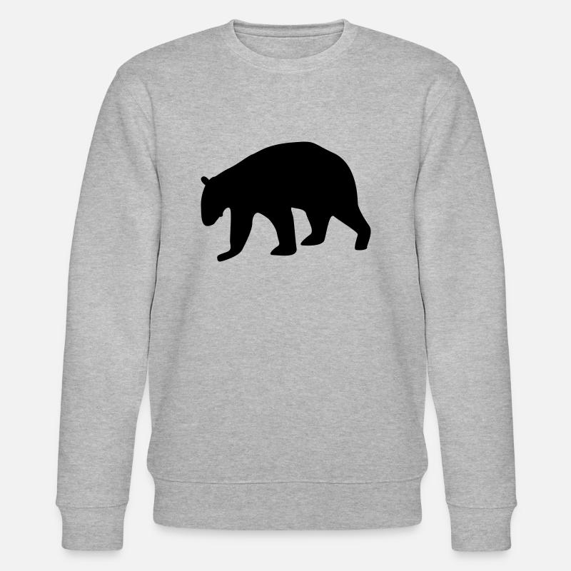 bear silhouette - Stanley/Stella Unisex Bio-Sweatshirt CHANGER  - Grau meliert