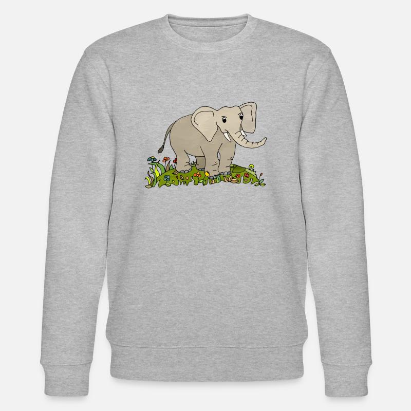 Éléphant - Sweat bio CHANGER Stanley/Stella Unisexe - gris chiné