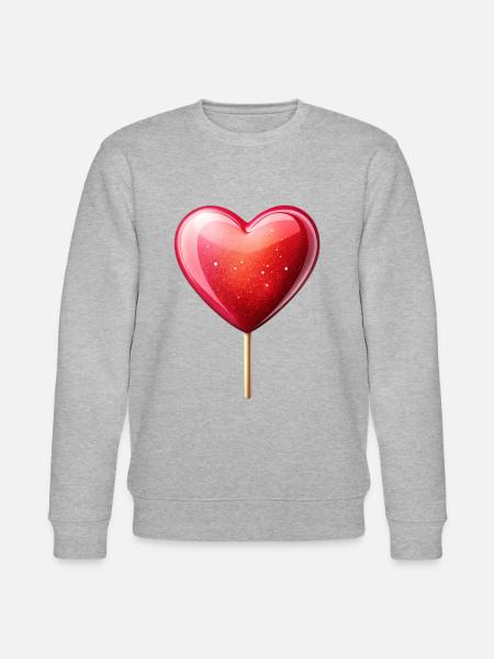 Heart Lolly - Stanley/Stella CHANGER Unisex Organic Sweatshirt - heather grey