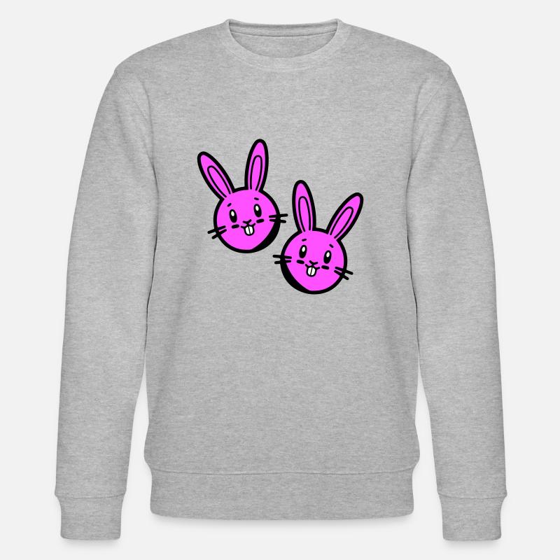 Easter Bunny Symbol Easter - Stanley/Stella CHANGER Unisex Organic Sweatshirt - heather grey