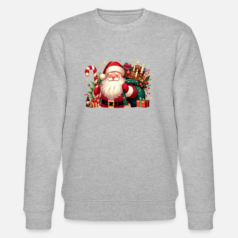 Santa Fun 9 - Stanley/Stella Unisex Bio-Sweatshirt CHANGER  - Grau meliert