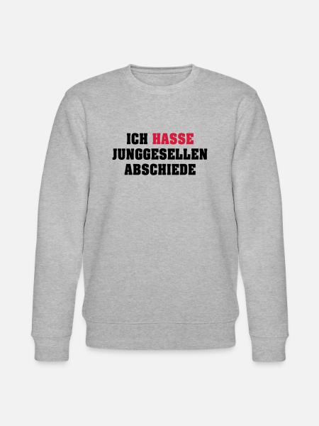 Ich hasse Junggesellenabschiede - Stanley/Stella Unisex Bio-Sweatshirt CHANGER  - Grau meliert