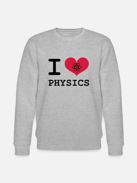 I Love Physics ! - Stanley/Stella CHANGER Unisex Organic Sweatshirt - heather grey