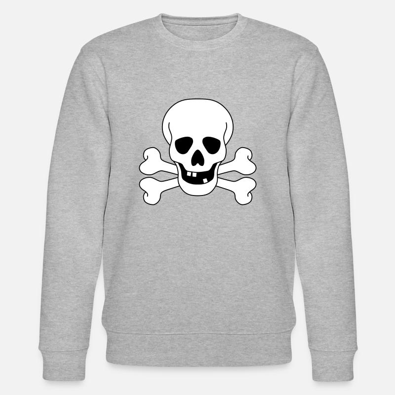 Totenkopf - Stanley/Stella Unisex Bio-Sweatshirt CHANGER  - Grau meliert