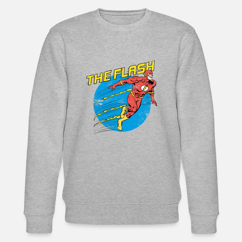 DC Comics Justice League The Flash - Stanley/Stella Unisex Bio-Sweatshirt CHANGER  - Grau meliert