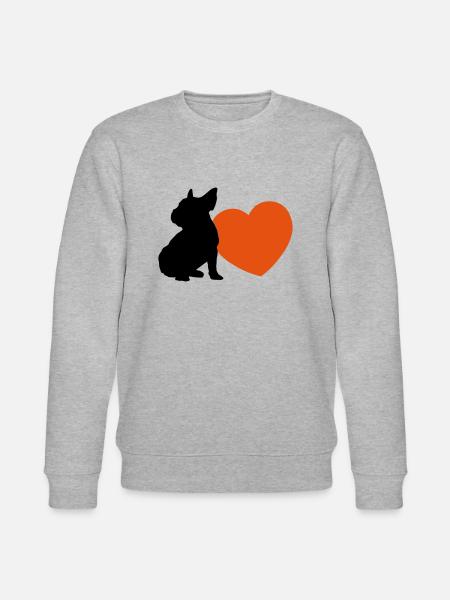 BULLY AND HEART - Stanley/Stella CHANGER Unisex Organic Sweatshirt - heather grey