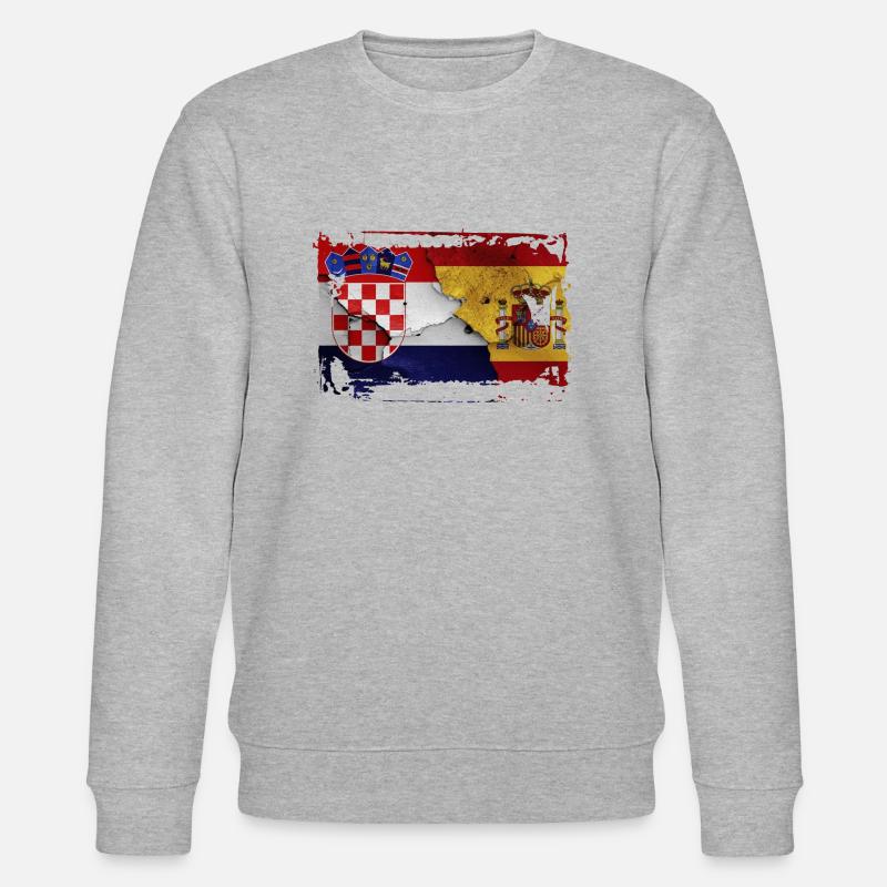 Kroatien Spanien - Stanley/Stella Unisex Bio-Sweatshirt CHANGER - Grau meliert