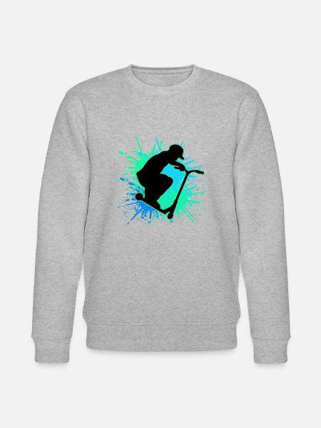 scooter stunt it - Stanley/Stella CHANGER Unisex Organic Sweatshirt - heather grey
