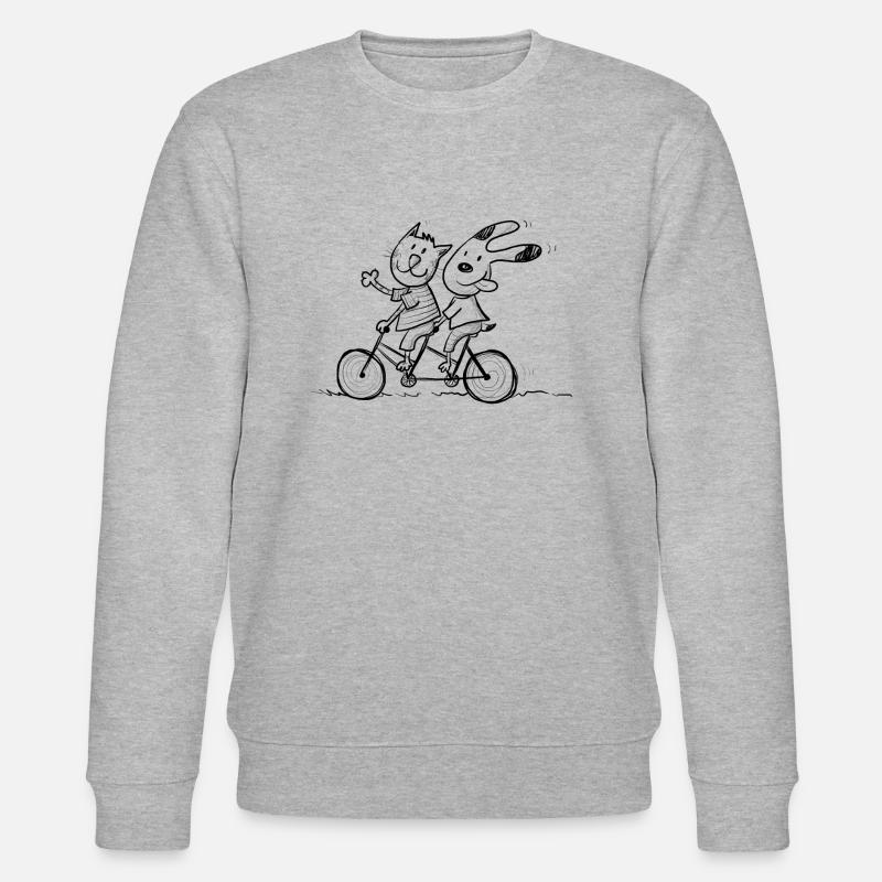Vélo Chien Chat - Sweat bio CHANGER Stanley/Stella Unisexe - gris chiné
