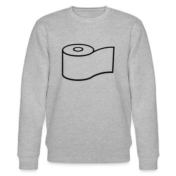 Logo Conception de rouleau de papier hygiénique - Sweat bio CHANGER Stanley/Stella Unisexe - gris chiné - Devant - Nik (191cm) & Marisol (170cm)