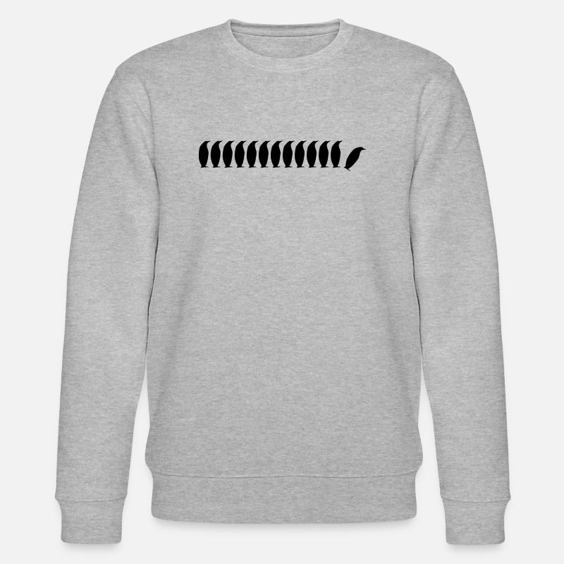 Pinguine black - Stanley/Stella Unisex Bio-Sweatshirt CHANGER  - Grau meliert