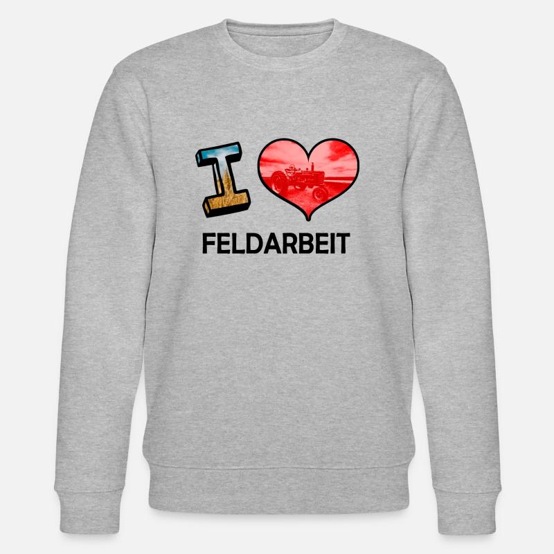 I ♥ Feldarbeit - Stanley/Stella Unisex Bio-Sweatshirt CHANGER  - Grau meliert