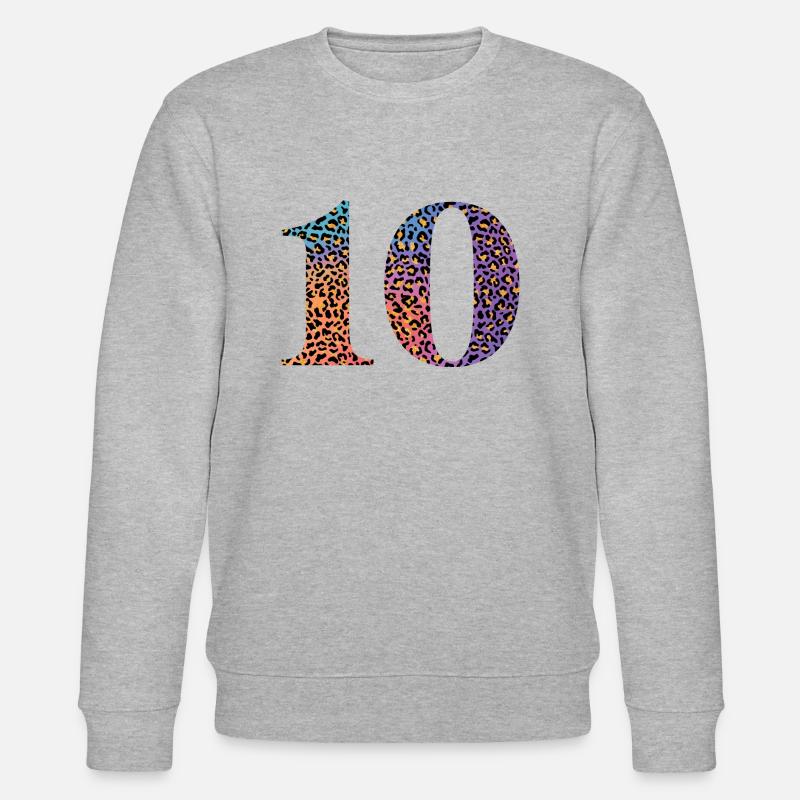 10e anniversaire léopard - Sweat bio CHANGER Stanley/Stella Unisexe - gris chiné