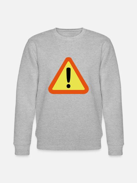 panneau danger 812 - Sweat bio CHANGER Stanley/Stella Unisexe - gris chiné