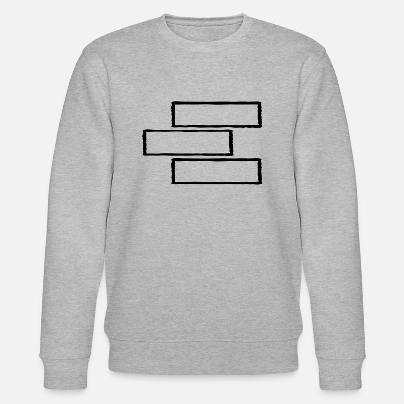 3 Rechteckige Rahmen - Stanley/Stella Unisex Bio-Sweatshirt CHANGER  - Grau meliert
