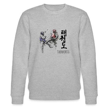 tasse de taekwondo - Sweat bio CHANGER Stanley/Stella Unisexe - gris chiné - Devant - Nik (191cm) & Marisol (170cm)