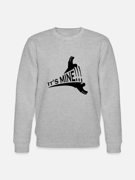 Greedy hands - It's mine (1c) - Stanley/Stella CHANGER Unisex Organic Sweatshirt - heather grey