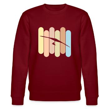 Gleitschirmfliegen - Stanley/Stella Unisex Bio-Sweatshirt CHANGER  - Burgunderrot - Vorne - Nik (191cm) & Marisol (170cm)