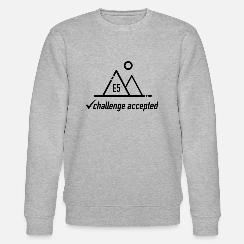 E5 challenge accepted - für Alpenüberquerer - Stanley/Stella Unisex Bio-Sweatshirt CHANGER  - Grau meliert