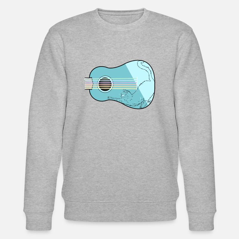Guitar Cat - Stanley/Stella Unisex Bio-Sweatshirt CHANGER  - Grau meliert