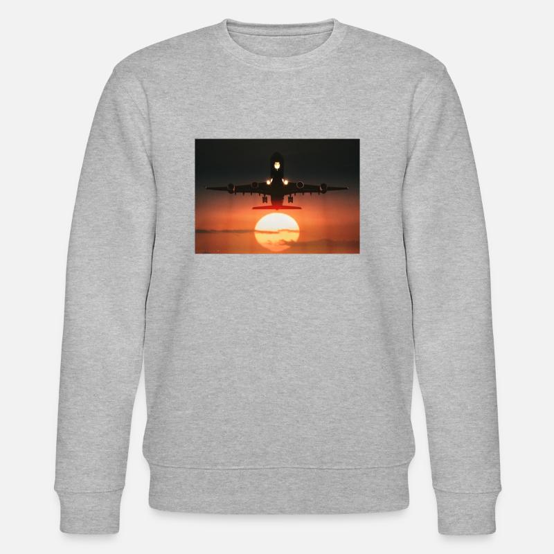 Flugzeug hebt ab - Stanley/Stella Unisex Bio-Sweatshirt CHANGER  - Grau meliert