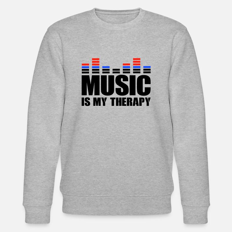music is my therapy - Stanley/Stella Unisex Bio-Sweatshirt CHANGER  - Grau meliert