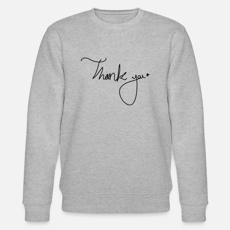 Dankeschön-Schriftzug - Stanley/Stella Unisex Bio-Sweatshirt CHANGER  - Grau meliert