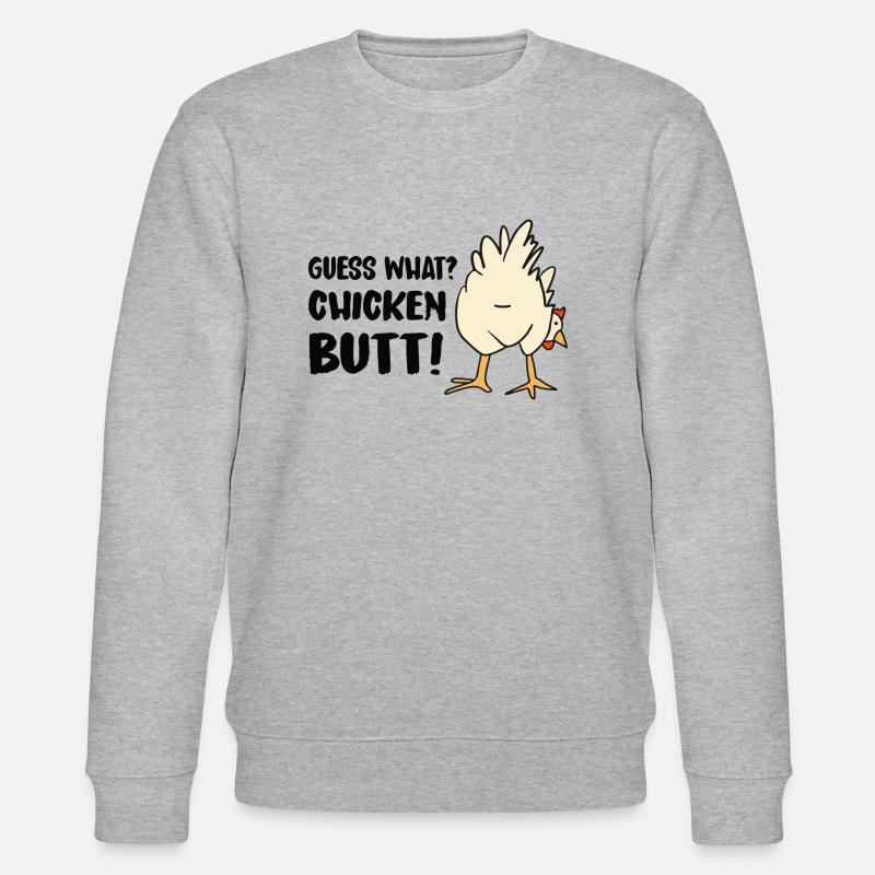 Devine quoi? Cul de poulet! - Sweat bio CHANGER Stanley/Stella Unisexe - gris chiné
