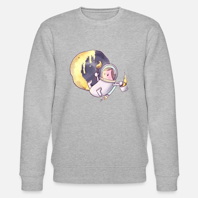 The Tiny Adventures - Moon - Stanley/Stella CHANGER Unisex Organic Sweatshirt - heather grey