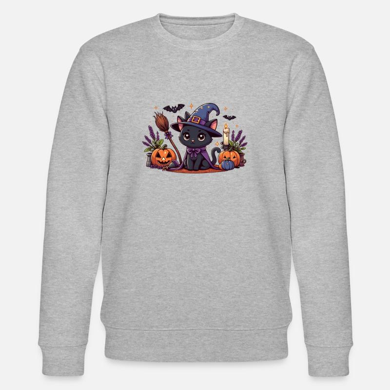 Spooky kitty Halloween 2 - Sweat bio CHANGER Stanley/Stella Unisexe - gris chiné