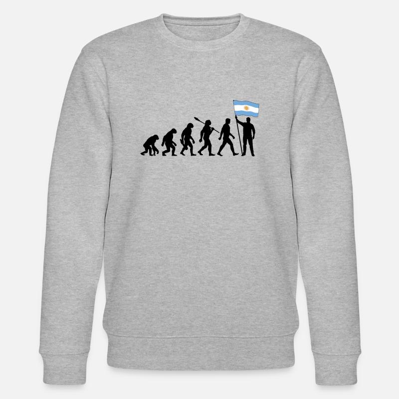 Evolution - Flagge Argentinien - Nation - Stanley/Stella Unisex Bio-Sweatshirt CHANGER  - Grau meliert